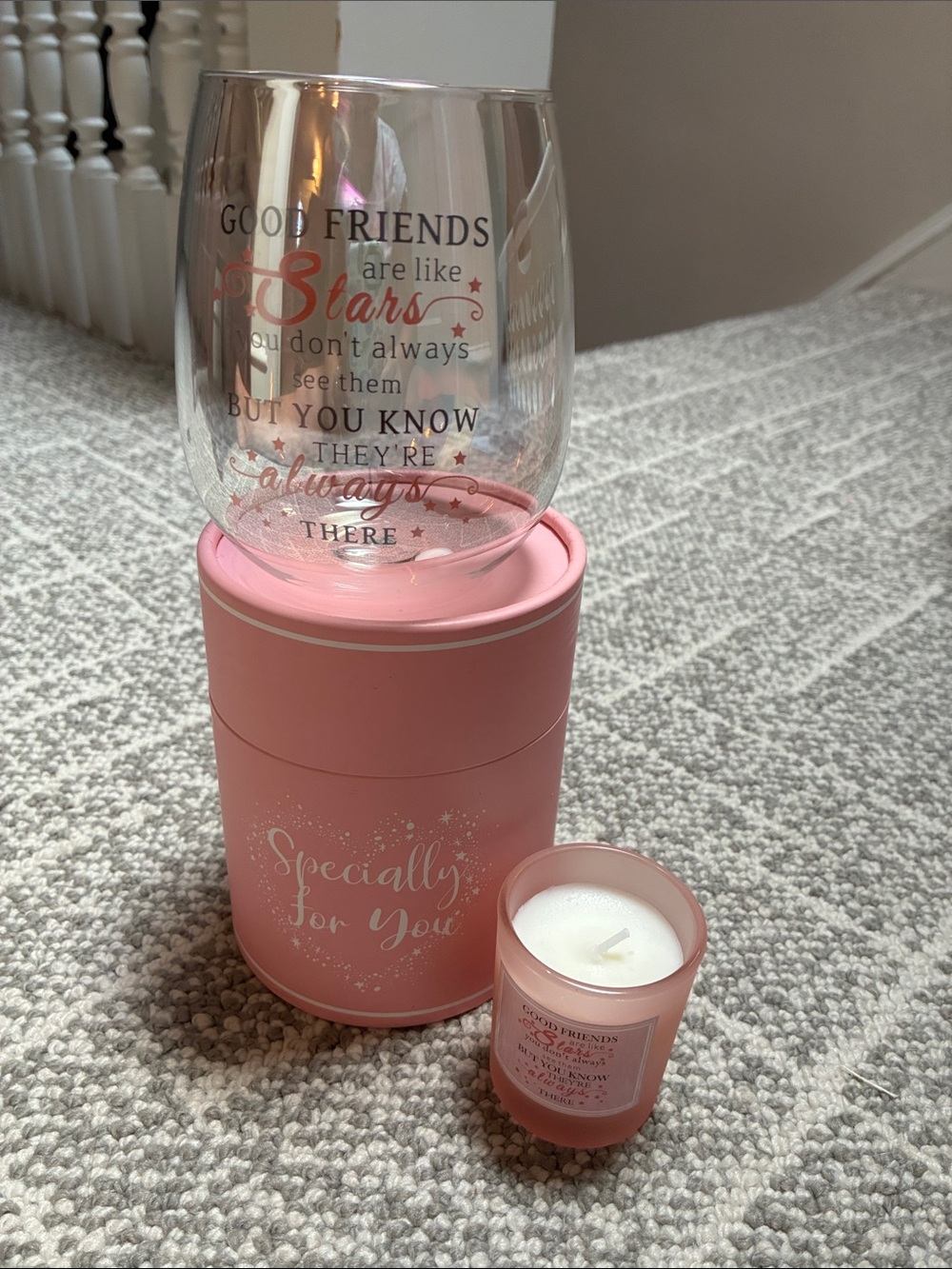 Pink 'Specially for You' Glass Candle Gift Set - Women Bath & Body